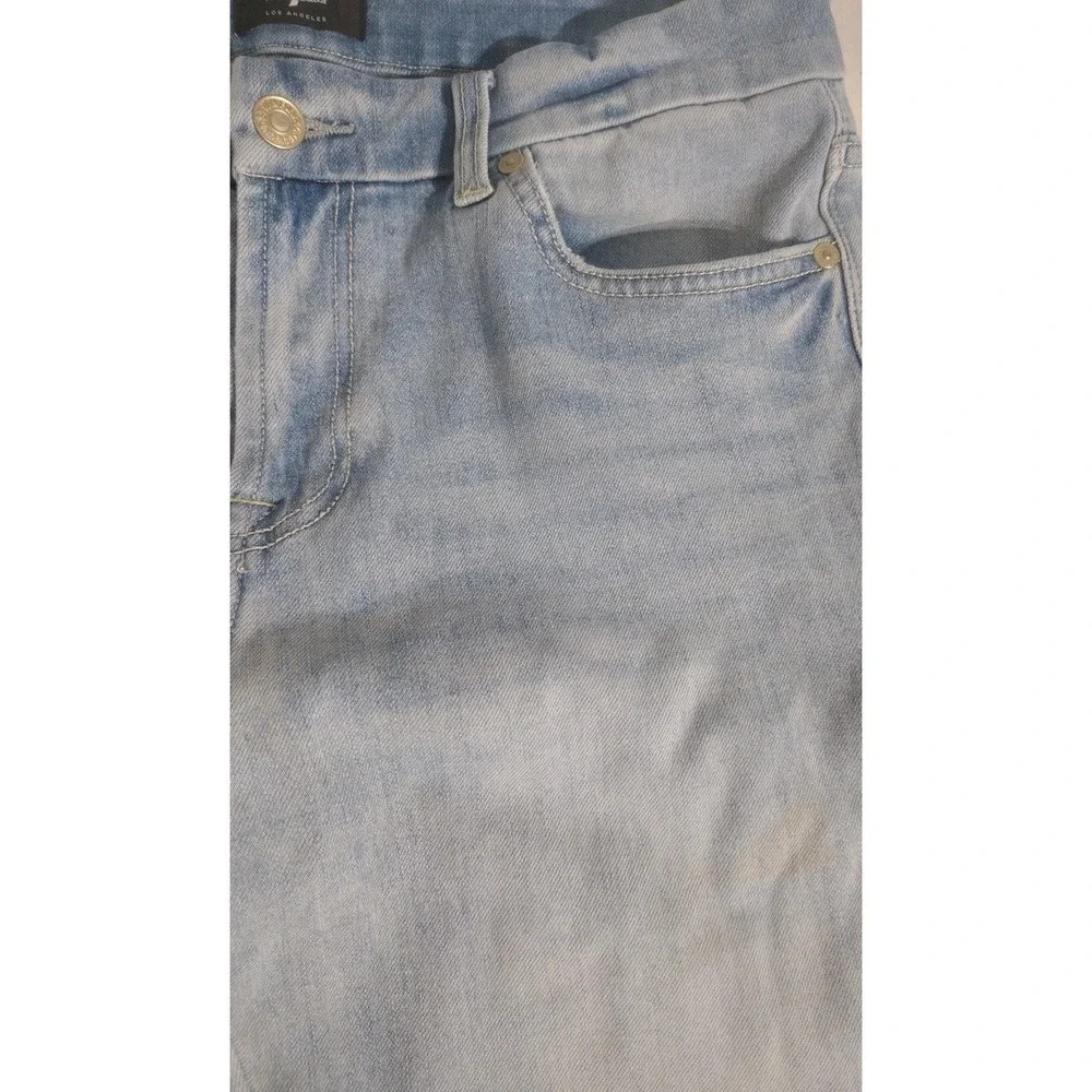 7 For All Mankind Jeans Womens 31 Blue Kimmie Straight Stretch Light Wash Denim‎